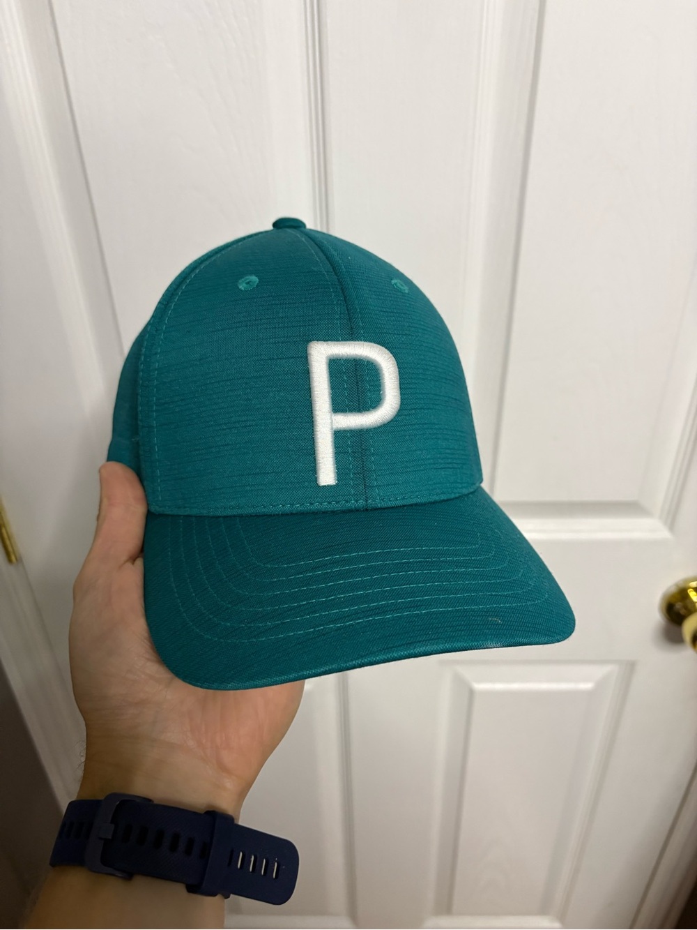 Puma Teal Golf Cap with White Puma Logo Accents